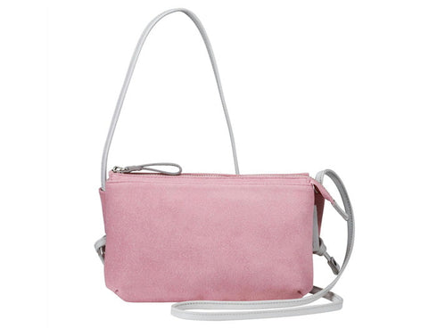 【豊岡鞄 つつむ S3101 ローズ】TUTUMU スェードお散歩WALLET ショルダーバッグ